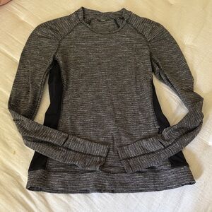 Lululemon think fast long sleeve pullover in coco pique